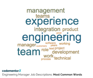 most common words in software engineering manager job descriptions