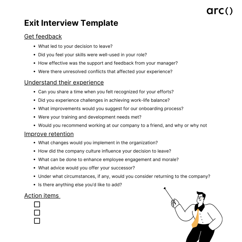 Exit interview questions and meeting template