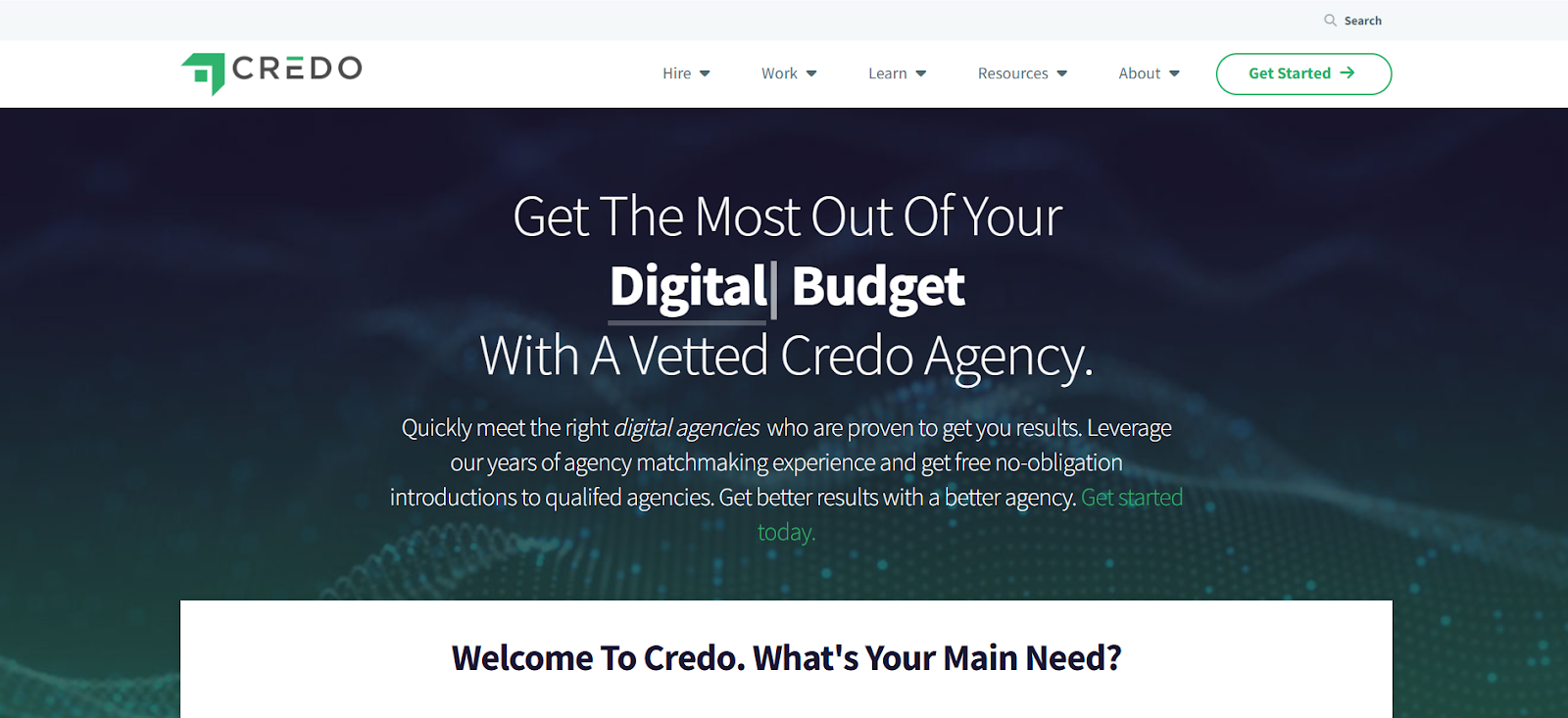 Credo: A website like Upwork for hiring vetted marketing consultants and agencies