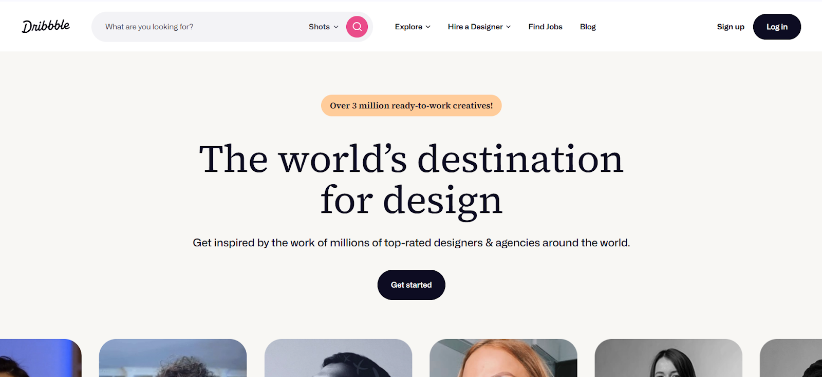 Dribbble: A site like Contra for hiring designers