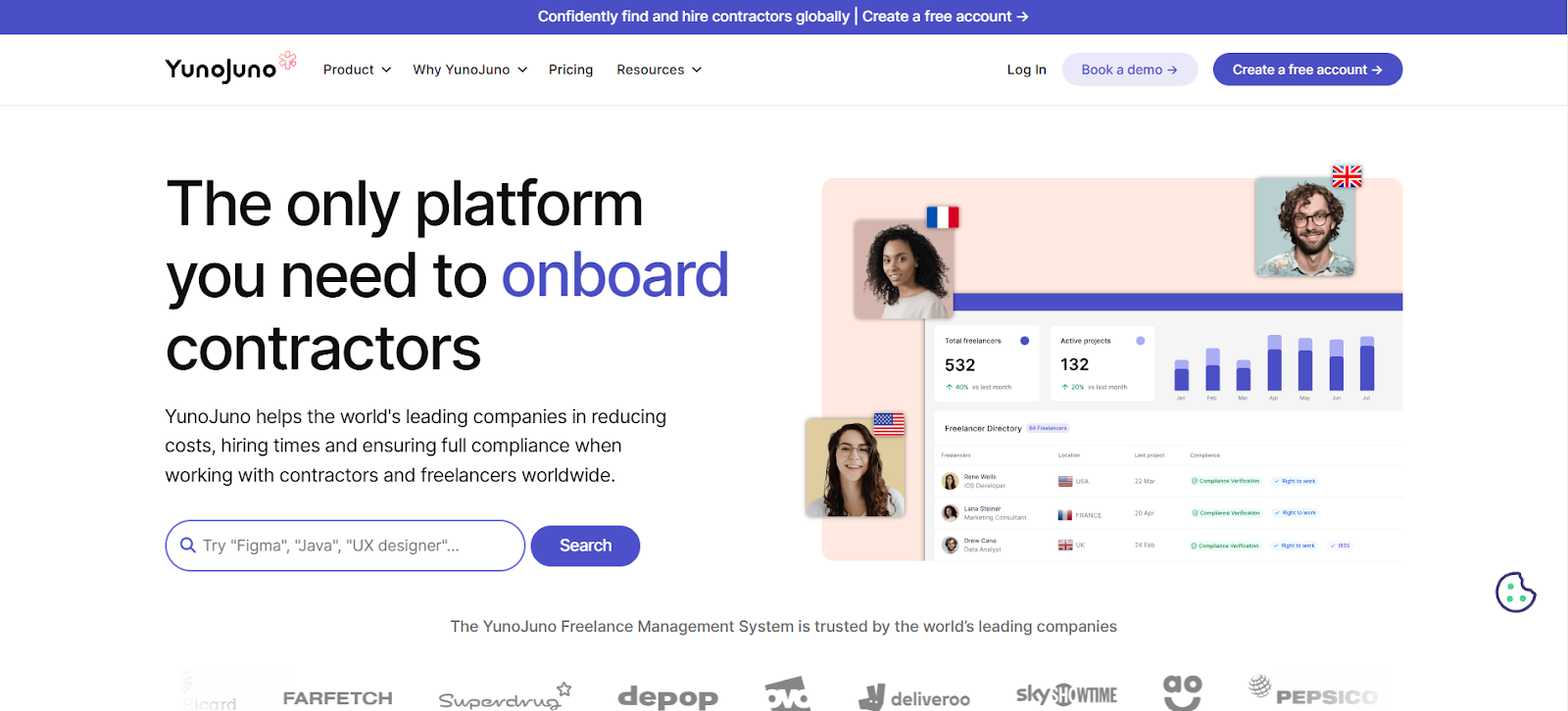 YunoJuno: Hire verified freelancers quickly