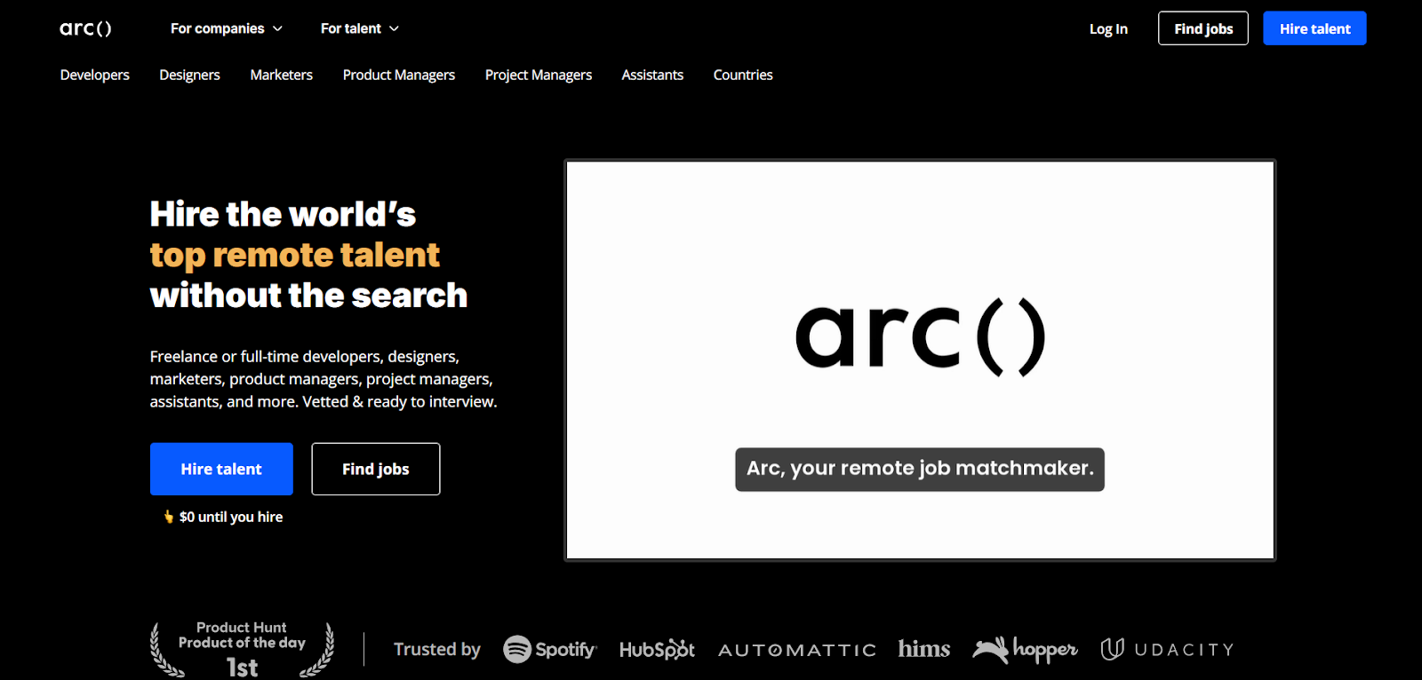 Arc: The best global marketplace for hiring tech talent